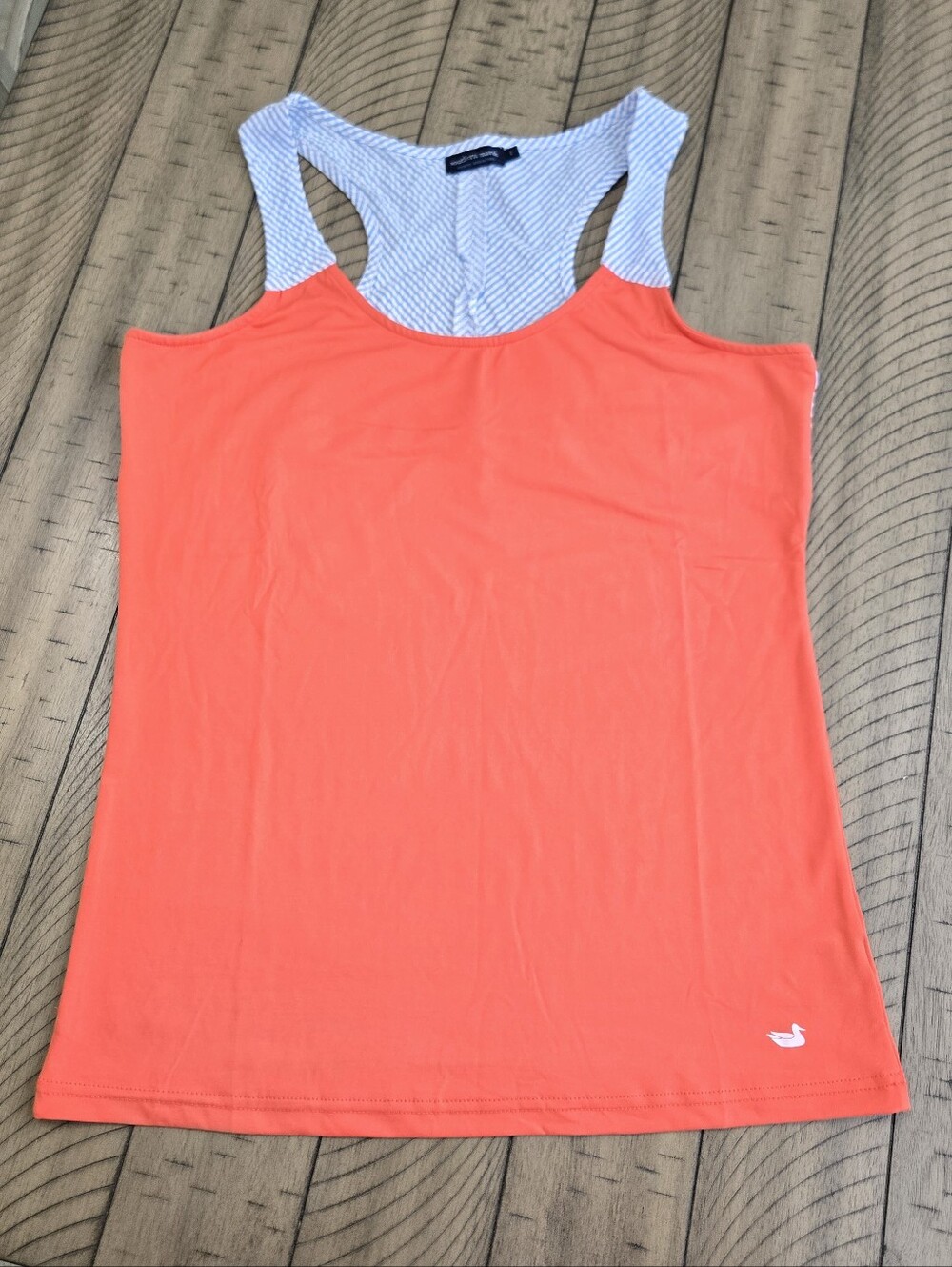 Southern Marsh Coral Orange Tank with Striped Racerback